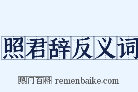 照君辞反义词是什么意思的图片